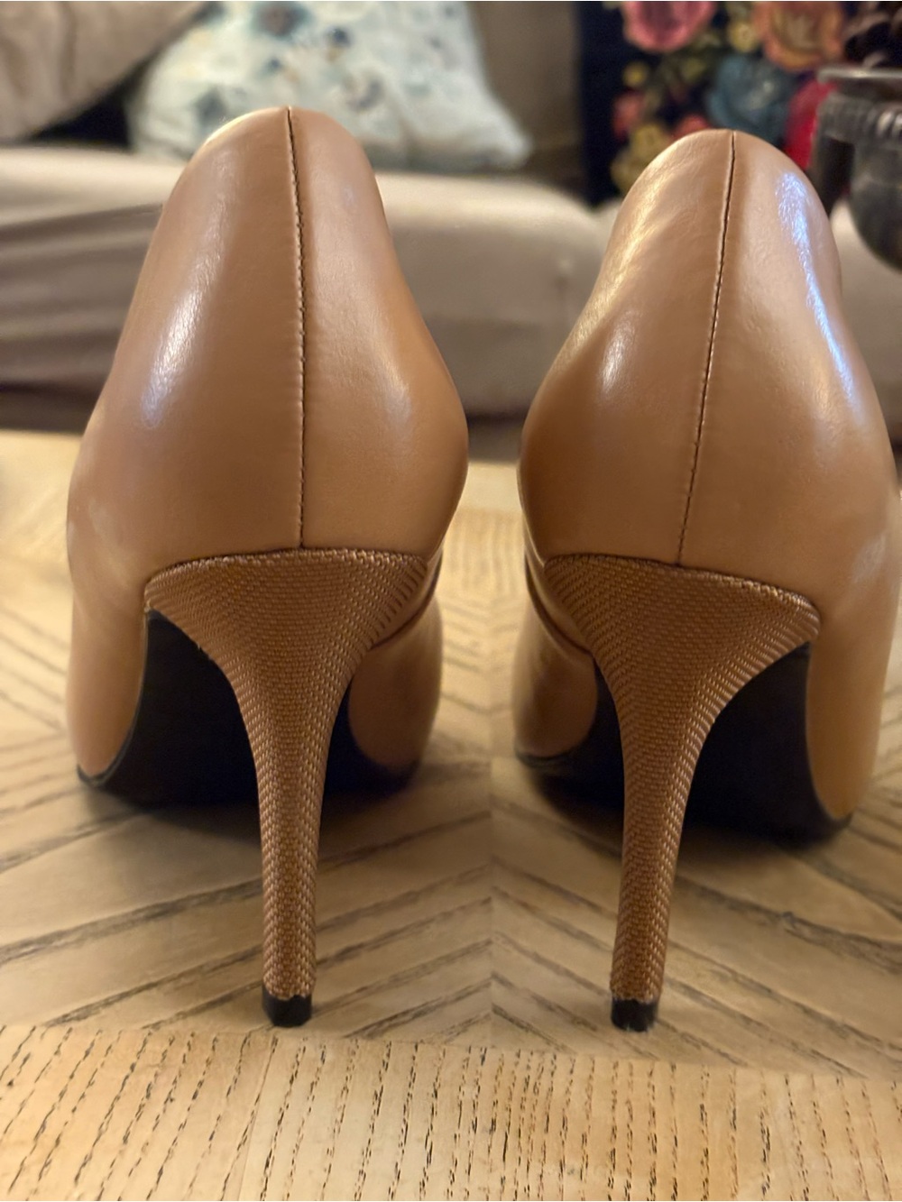 Antonia Saint Classic Tan Pointed Stiletto Heels — Sleek Everyday Pumps
